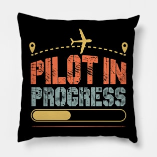 funny Pilot In Progress Pillow