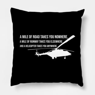 Helicopter with Quotation Pillow