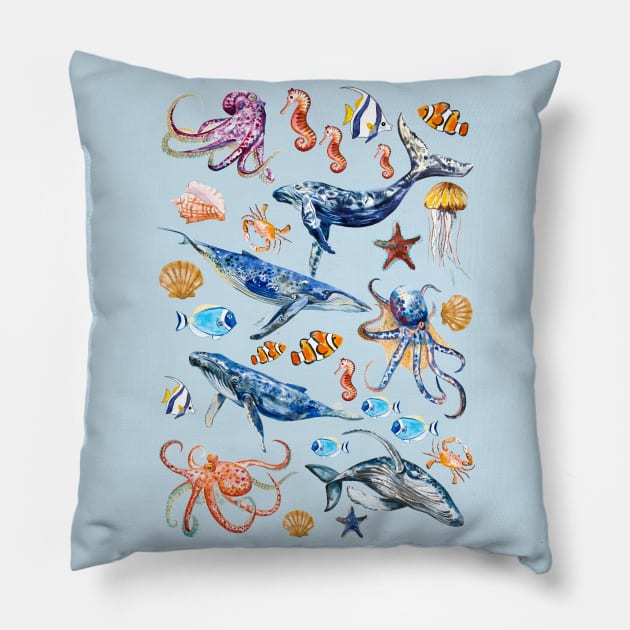 sea life Pillow by VicaVeresk