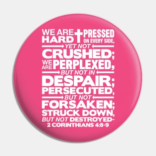 2 Corinthians 4:8-9 Not Forsaken Pin