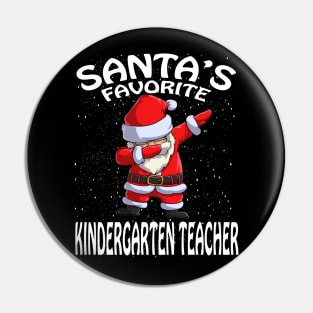 Santas Favorite Kindergarten Teacher Christmas Pin