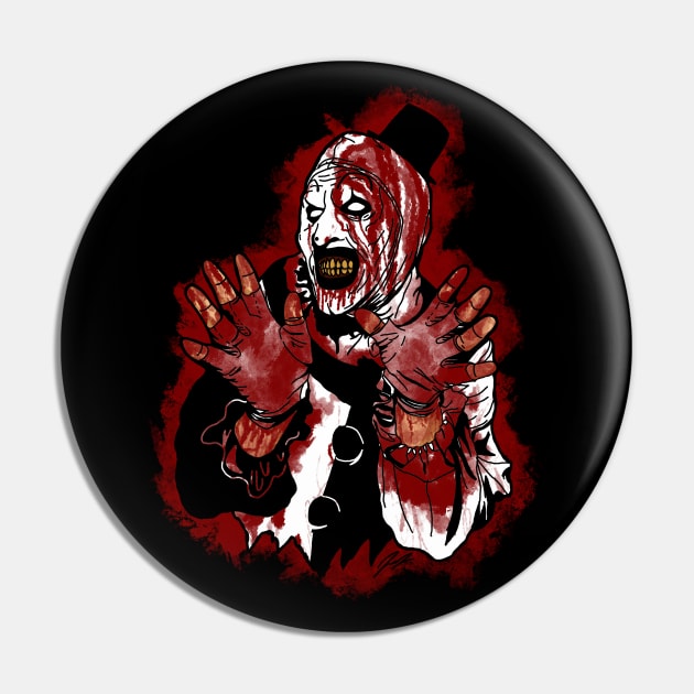 Silent Clown Bloody Pin by Horror School Customs