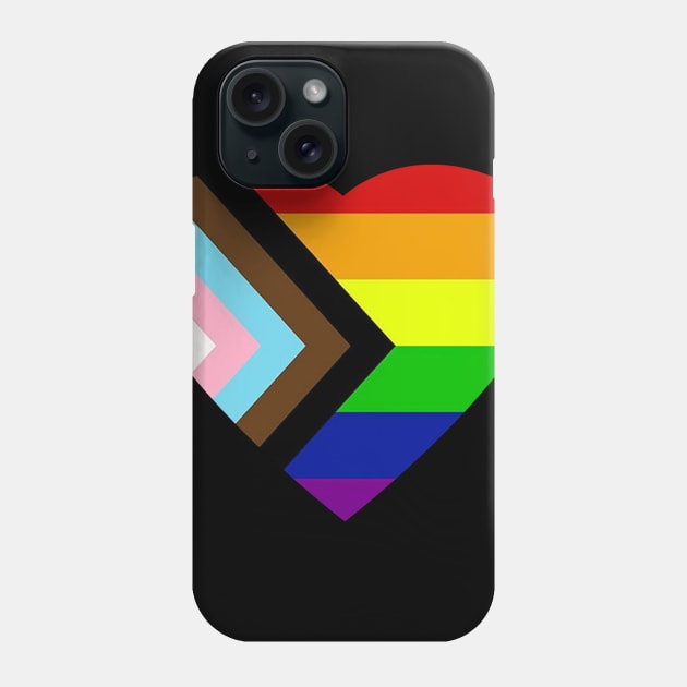 Pride Progress Rainbow Flag LGBT + Trans und Queer Phone Case by Kaileymahoney