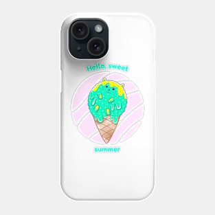 Hello Sweet Summer Cat Ice-cream Phone Case