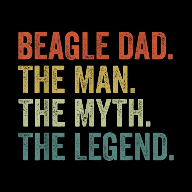 Men's Vintage Dog Dad Man Myth Legend s by Jennifer Wirth