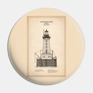 Stannard Rock Lighthouse - Michigan - SD Pin