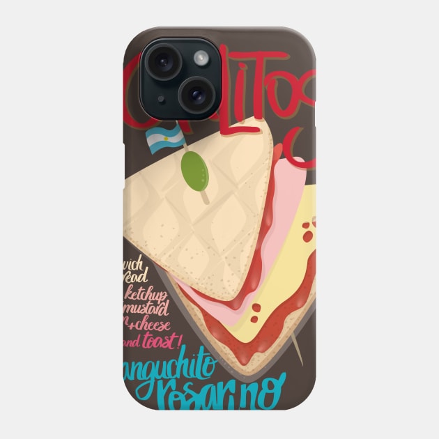 Sandwich Carlitos - El Sanguchito Rosarino Phone Case by Tomate