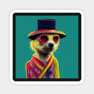 colourful meerkat 05 Magnet