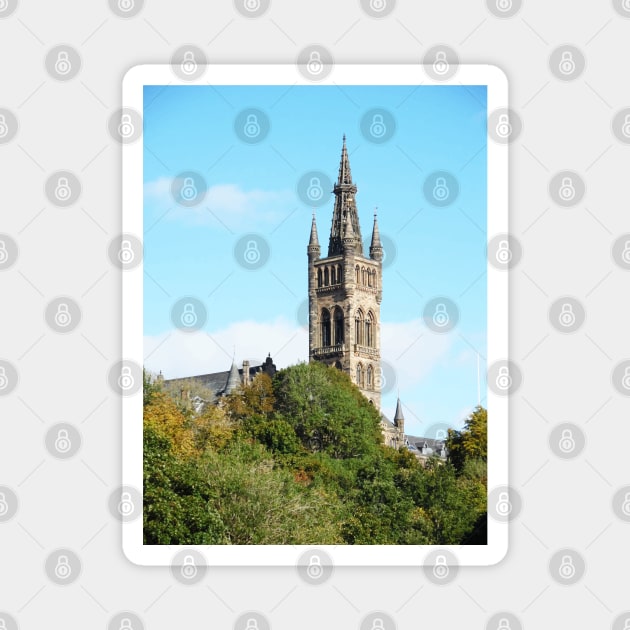 Scottish Photography Series (Vectorized) - University of Glasgow Magnet by MacPean