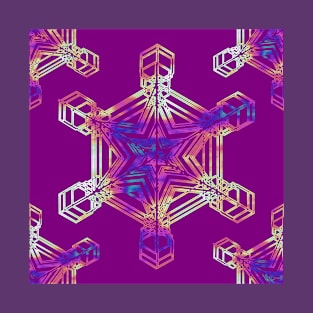 Snowflake Dark Magenta T-Shirt