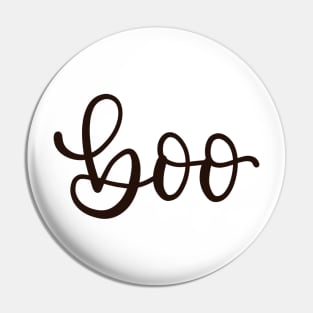 Boo - Script in Black Pin