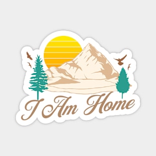 Happy Camper, Nature Lover, Camping Lover, Hiking Wilderness Magnet