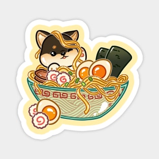 Shiba Inu Dog Ramen Bowl Magnet