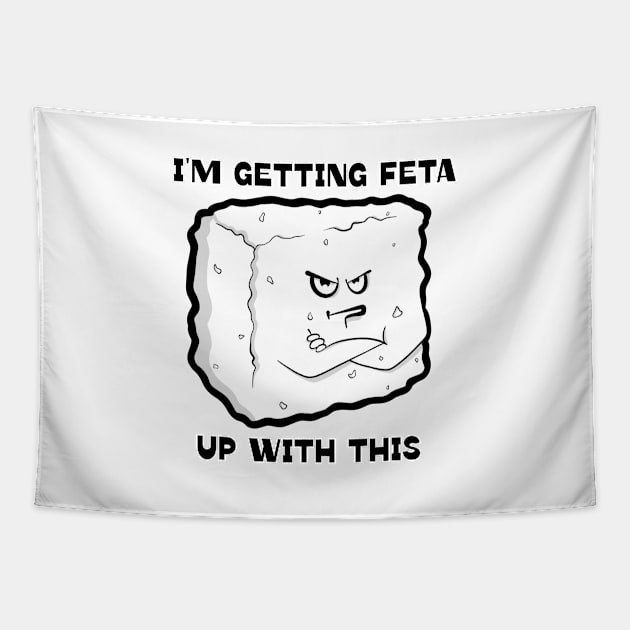 Getting Feta Tapestry by Art by Nabes