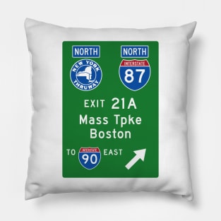 New York Thruway Northbound Exit 21A: Mass Tpke Boston I-90 Pillow