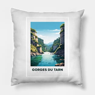 Affiche Gorges du Tarn - France - illustration Pillow