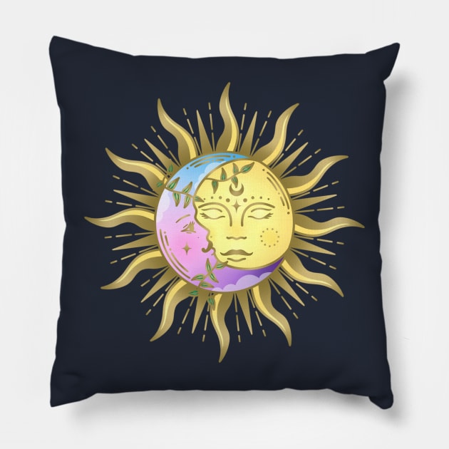 Sun and Moon Pillow by moonstruck crystals