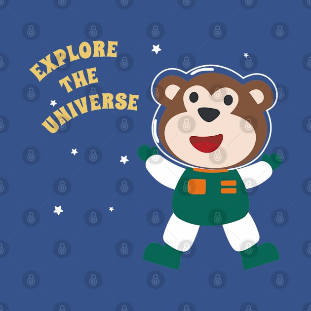 Cute Monkey astronaut by KIDS APPAREL