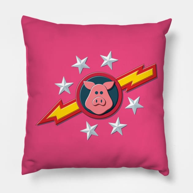 Pigs In Space Pillow by Staermose