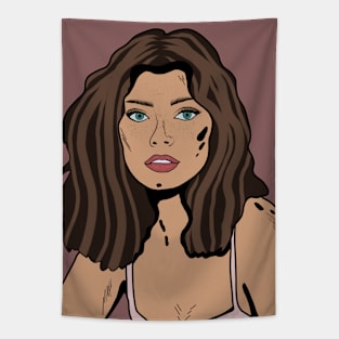 Comic Girl Retro Vintage Style Tapestry