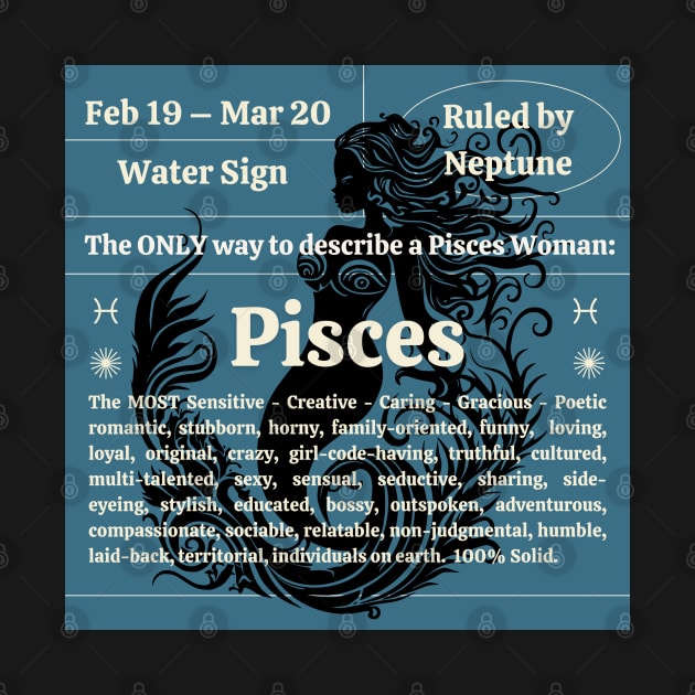 Pisces Women Personality - Big Pisces Energy by Veritè Kulture Vulture T-Shirts & Apparel