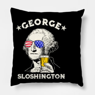 George Sloshington 4th Of July Funny American Washington Pillow