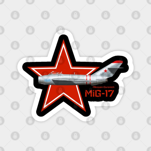 Mikpyan-Gurevich MiG-17 Magnet by BearCaveDesigns