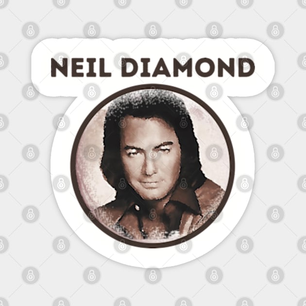 neil diamond || light blue Magnet by claudia awes