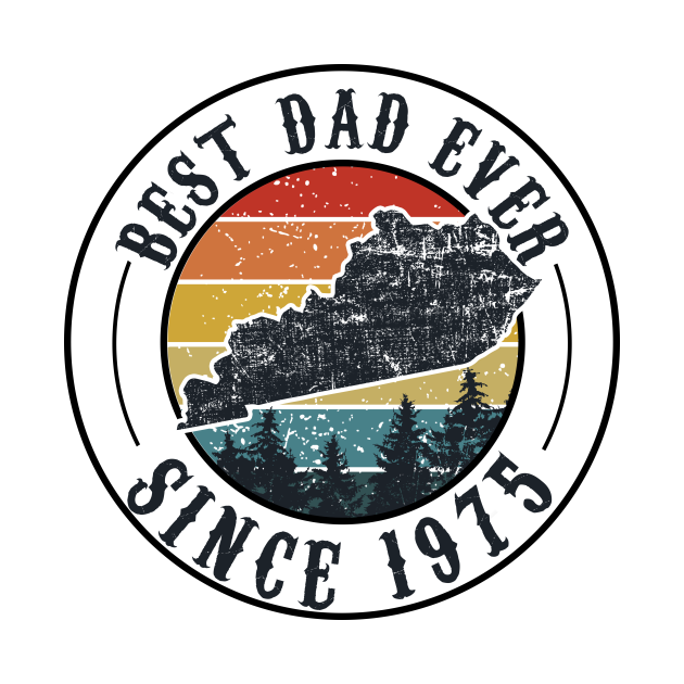 Vintage Kentucky Dad Since 1975 Best Dad Ever Kentucky Fathers Day Gift