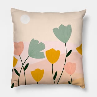 Boho Wildflower Garden Pillow