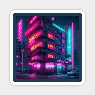 Neon Hotel in the cyberpunk Magnet