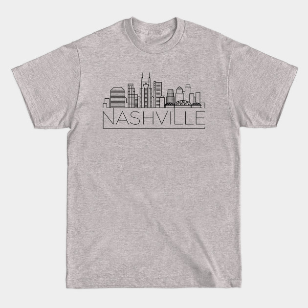 Discover Nashville Minimal Skyline - Nashville - T-Shirt