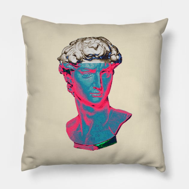 funky statue Pillow by Gaznar