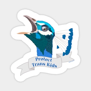 Protect Trans Kids - Peacock Power Magnet