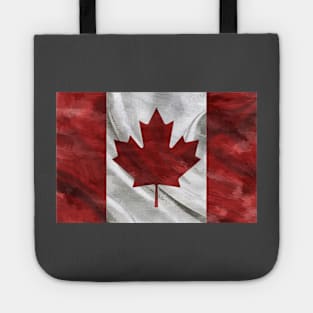 Painted Canadian Flag Tote