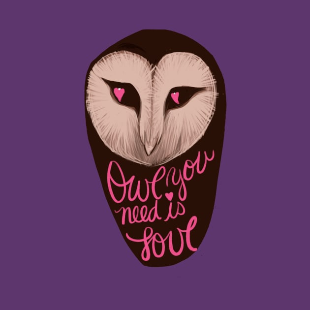 Owl You Need Is Love Heart Eyes by bubbsnugg