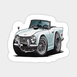 cartoon drawings of triumph tr6 Magnet