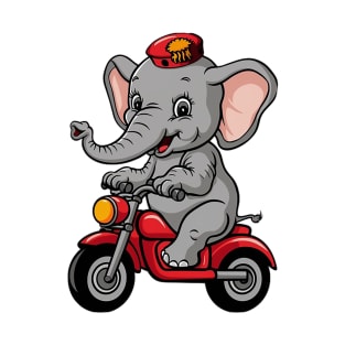 Baby Elephant on a Motorbike T-Shirt