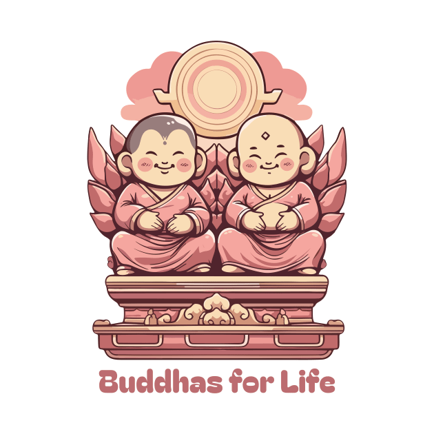 Buddha Brothers Shirt - Symbolic Companionship Tee - Unique Zen Friendship Apparel - Inspirational Brother Gift by Indigo Lake