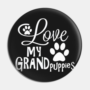 Dog Gifts and Ideas - Love my GrandPuppy with Paws Pin