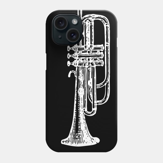 Trumpet Brass Instrument Phone Case by EddieBalevo