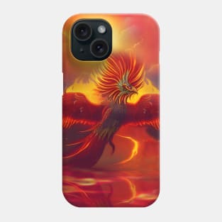 Wonderful phoenix over the ocean Phone Case