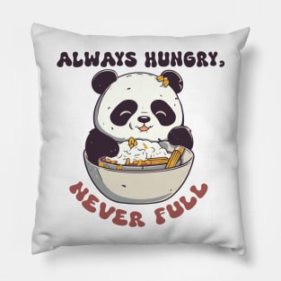 Always Hungry Panda Pillow
