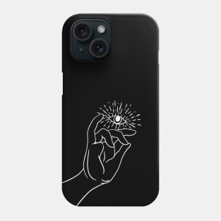 Minimal Yoga Hand and 3rd Eye - Meditating Beer Yoga Teacher (Namaste) Phone Case