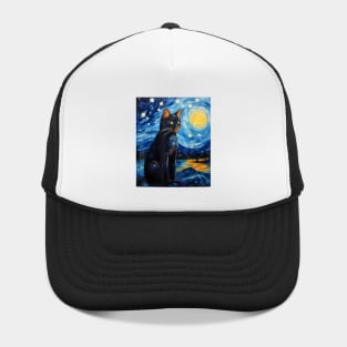 Aesthetic-Surrealism-Starry-Night-Cyprus-Cat-T-Shirt Hat