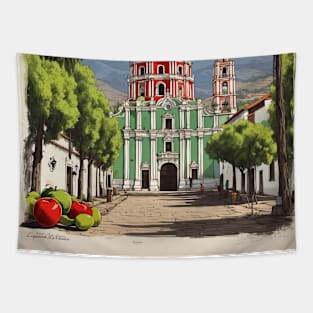 Zacatlan de las Manzanas Puebla Mexico Vintage Tourism Travel Tapestry