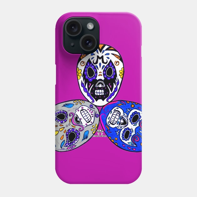 Luchadores de los muertos - Luchadors of the Dead Phone Case by santillanesarte