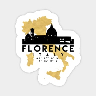 Florence Italy Skyline Map Art Magnet