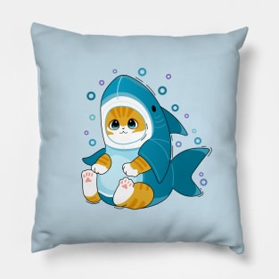 Cat in a shark costume Pillow