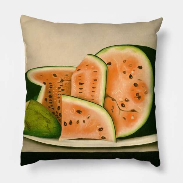 Vintage artwork. Watermelon lover Pillow by GoInside